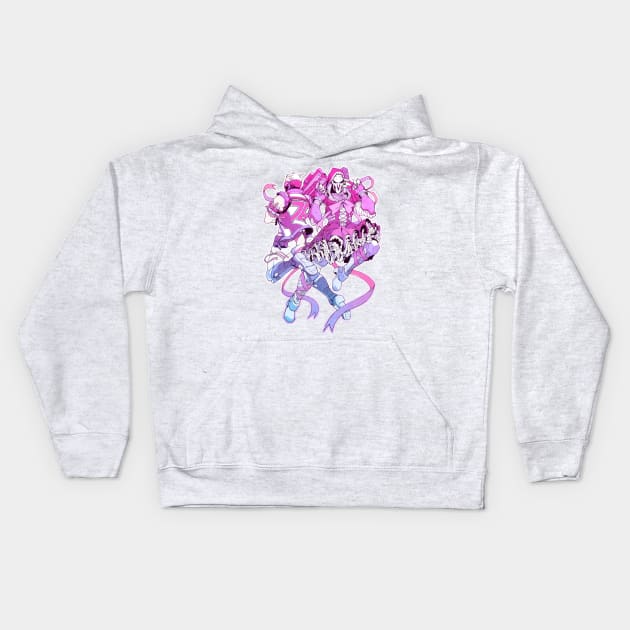 Soldier and Reaper, Pretty in Pink Kids Hoodie by H0lyhandgrenade